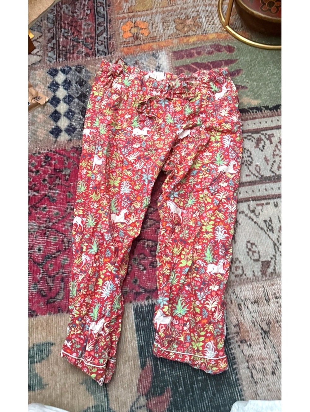 HTF Anthropologie bohemian pants multicolor vibrant pattern